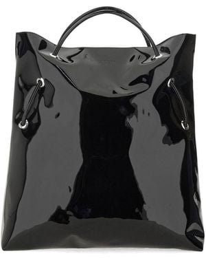 MSGM Leather Tote Bag - Black