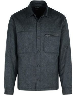 ZEGNA Wool Overshirts - Grey