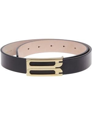 ベルト VICTORIA BECKHAM Woman Belt Black 1324ABL006058A 1 Frame Belt In Black Leather – Victoria Beckham Inc