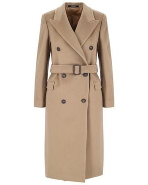 Tagliatore Jole" Double-Breasted Coat - Natural