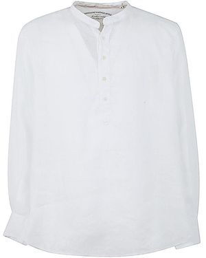 Original Vintage Style Corean Collar Shirt - White