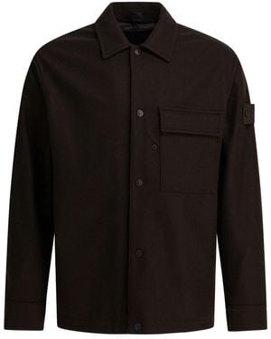 Stone Island Wool Shirt - Black