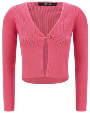 Versace 'Safety Pin' Cardigan - Pink