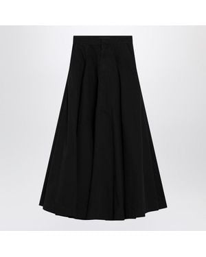Balenciaga Cotton Ripstop Godet Maxi Skirt - Black
