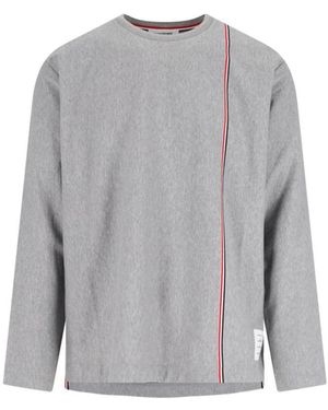 Thom Browne Logo T-Shirt - Grey