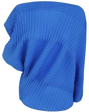 Issey Miyake Aerate Pleats Jumper - Blue