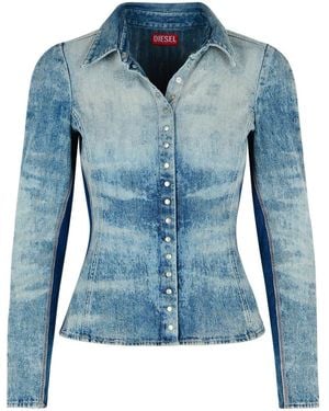 DIESEL 'masly' Light Blue Cotton Shirt