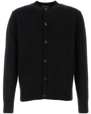 Dolce & Gabbana Wool Blend Cardigan - Black