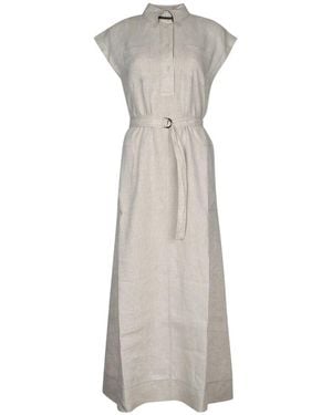 Brunello Cucinelli Linen Shirtdress - White