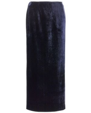Fendi Velvet Long Skirt - Blue