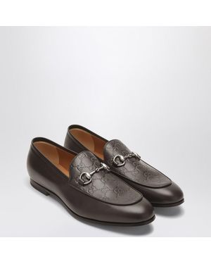 Gucci Gg Moccasin With A Buckle - Brown