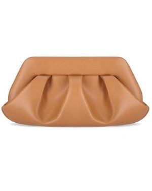 THEMOIRÈ Emera Vegan Fabric Macadamia Clutch Bag - Brown