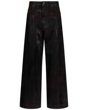 Liu Jo Wide-Leg Jeans With Glossy Finish - Black