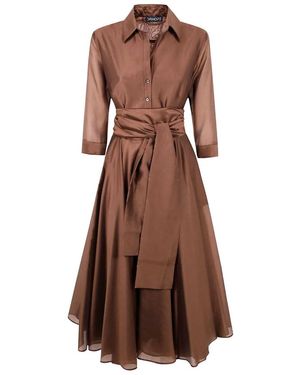 DR. HOPE Round Skirt Dress - Brown