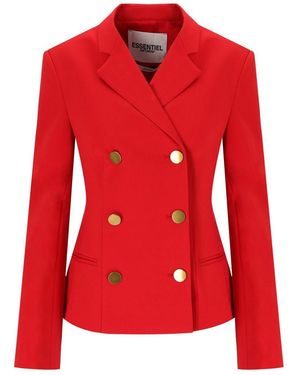 Essentiel Antwerp Irtha Double-Breasted Blazer - Red