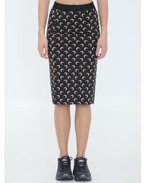 Marine Serre Moon Jersey Skirt - Black