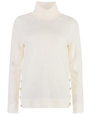 Michael Kors Turtleneck Wool Pullover - White