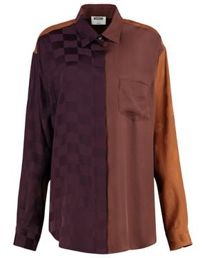 Moschino Silk Blend Shirt - Purple