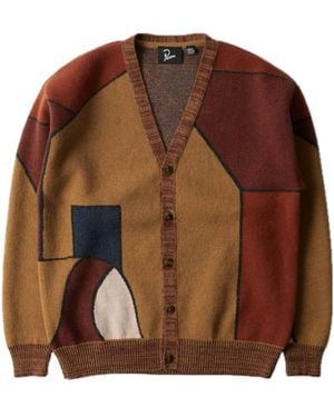 by Parra Your Stupid Shed Knitted Cardigan - Brown