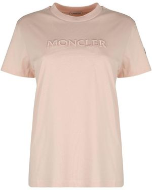 Moncler T-Shirt Round Neck - Pink