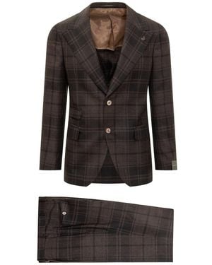 Gabriele Pasini Prince Of Wales Suit - Black