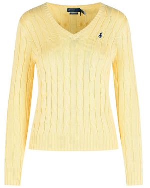 Polo Ralph Lauren 'kimberly' Cream Cotton Jumper - Yellow