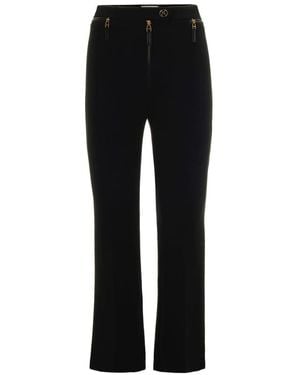 ボトムスその他 ELISABETTA FRANCHI Women Pants PA08751E2110 Black Elisabetta Franchi crepe trousers with slits for women