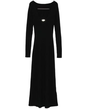 DIESEL Wool Cut-out Long Dress - Black