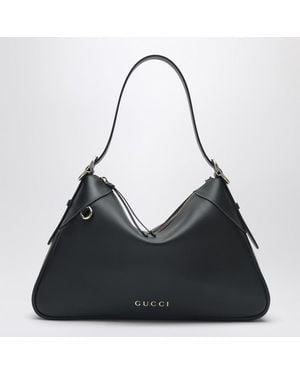 Gucci Gg Emblem Large Shoulder Bag - Black