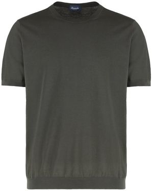 Drumohr Cotton Short Sleeve Sweater - Black