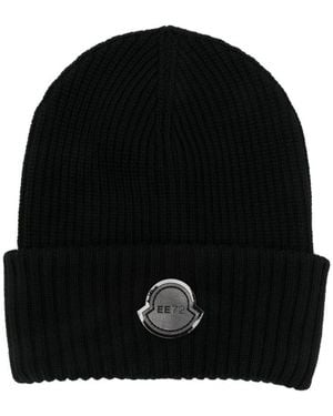 Moncler Genius Logo Wool Beanie - Black