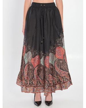 Zimmermann Rhiannon Ruffle Maxi Skirt - Brown
