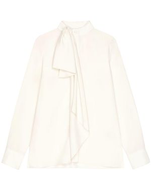 Givenchy Draped Bow Blouse - White