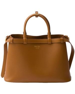 Prada Buckle Medium Bags - Brown