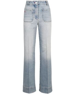 Victoria Beckham Alina High-Rise Flared Jeans - Blue
