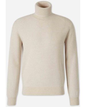 Brioni High Collar Sweater - White