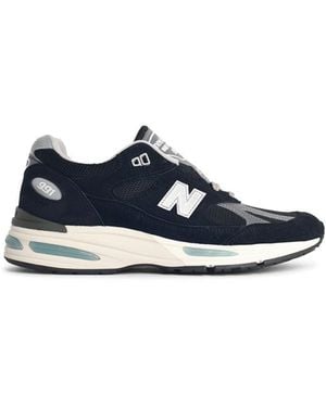 New Balance '991V2' Fabric Blend Trainers - Blue