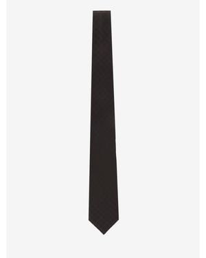 Gucci Silk Tie Gg - White
