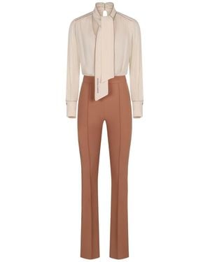 Elisabetta Franchi Crepe Jumpsuit - White
