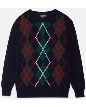 Baracuta Crewneck Argyle Clothing - Blue