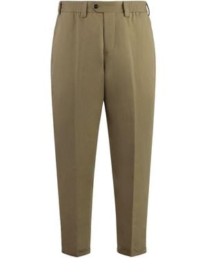 PT01 Cotton-Linen Trousers - Green