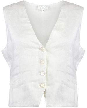 P.A.R.O.S.H. P.A.R.O..H. Linen Vest - White