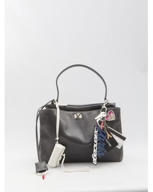 Balenciaga Medium Rodeo Bag With Charms - Grey