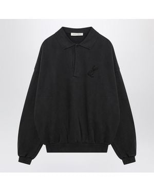 Fear Of God Washed Polo Sweatshirt - Black
