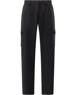 Etro Black Wool Cargo Pants