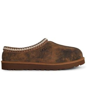 UGG 'Tasman Baxter' Chestnut Suede Slippers - Brown