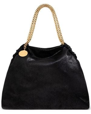 Stella McCartney Eco Shaggy Deer Tote With Gold-colored Chain - Black