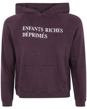 Enfants Riches Deprimes Classic Logo Shrunken Hoodie - Purple