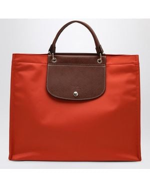 Longchamp Carrot-Coloured L Cabas Shopping Bag