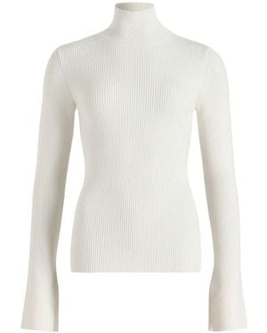 Patou Rib Turtle Neck Sweater - White